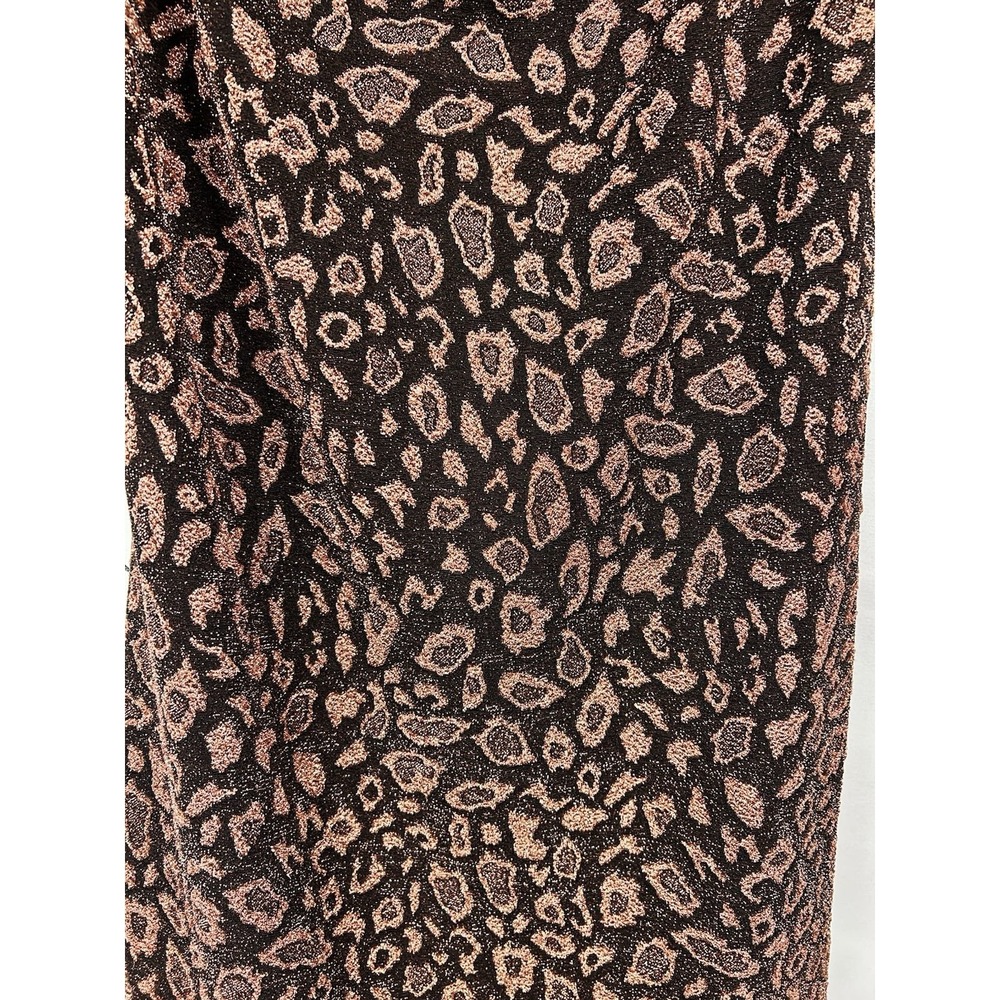 Forever 21 Plus 0X Leopard Slip Dress Metallic Copper Grunge Party Clubwear Y2K - Picture 3 of 11